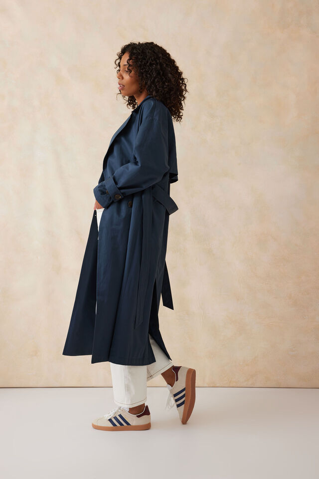 OVERSIZED TRENCH COAT / SMOKE BLUE