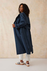 OVERSIZED TRENCH COAT / SMOKE BLUE