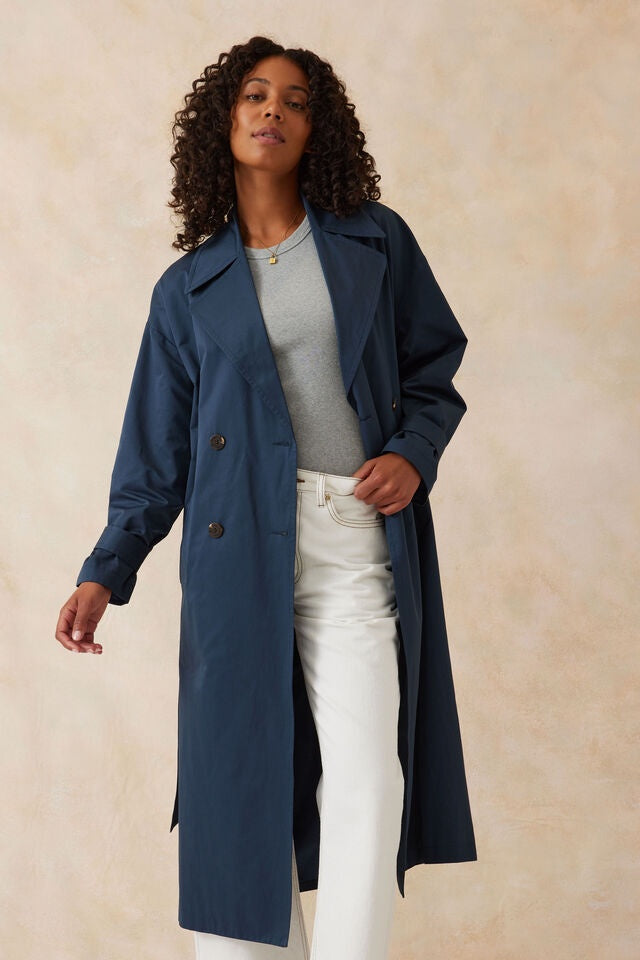 OVERSIZED TRENCH COAT / SMOKE BLUE