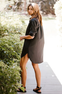 Lara Shirt Dress / Black