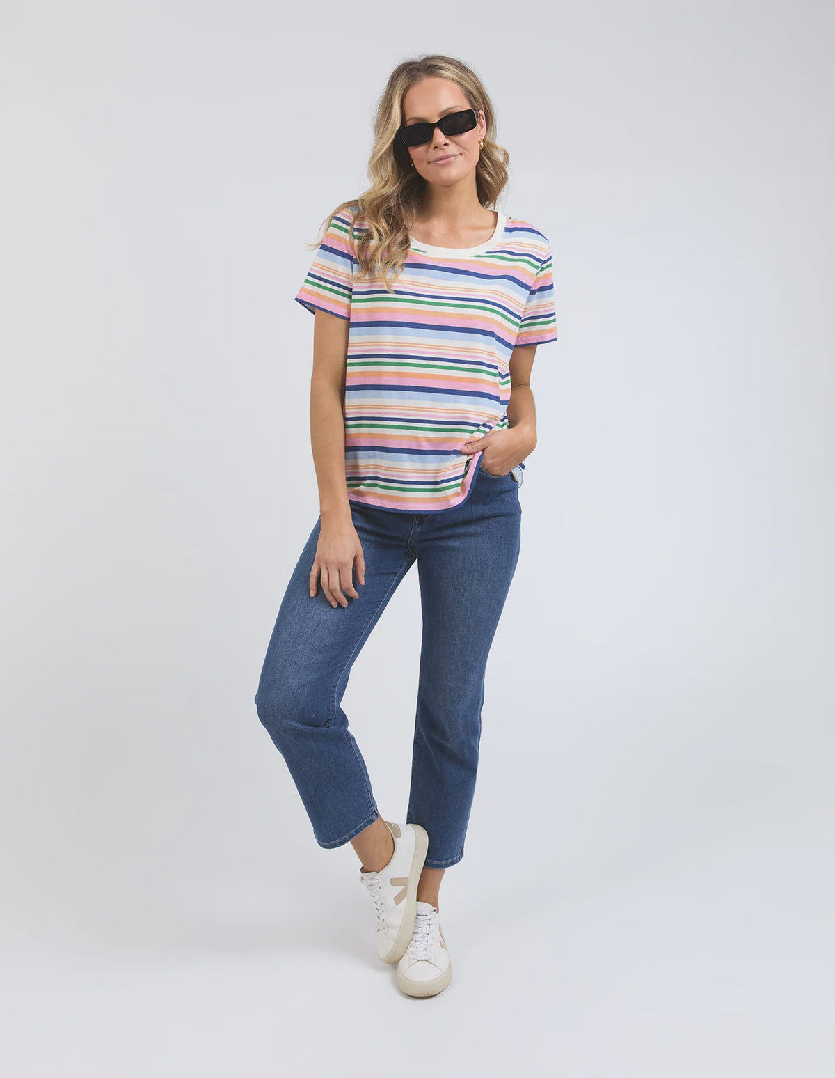 Sorbet Tee / Multi Stripe