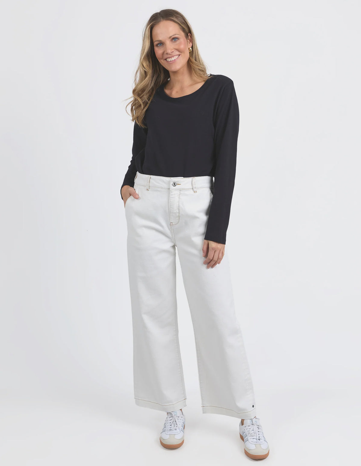 Izzy Wide Leg Jean / Vintage White