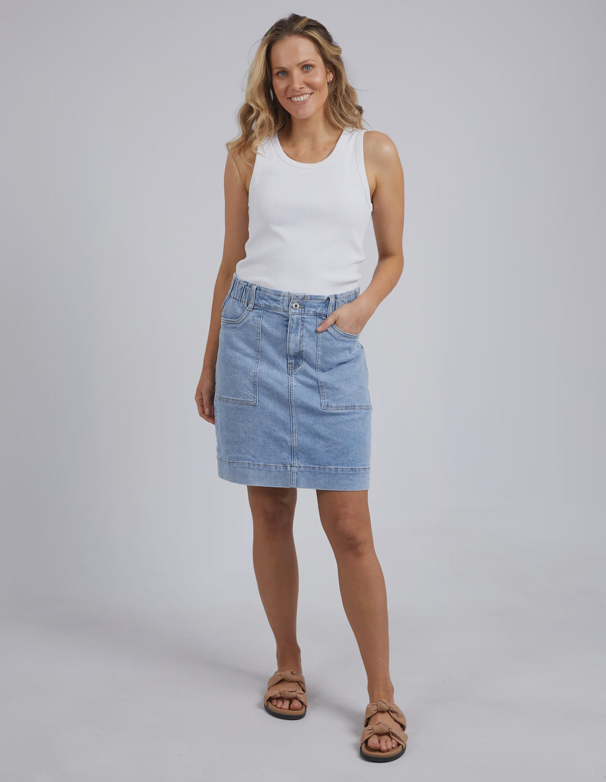 Atlas Denim Skirt / Blue