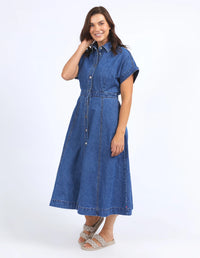 Aimee Denim Dress / Mid Blue Wash