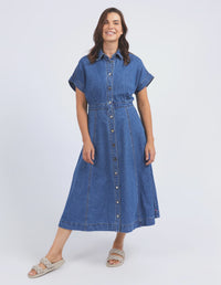 Aimee Denim Dress / Mid Blue Wash