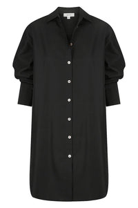 Lara Shirt Dress / Black