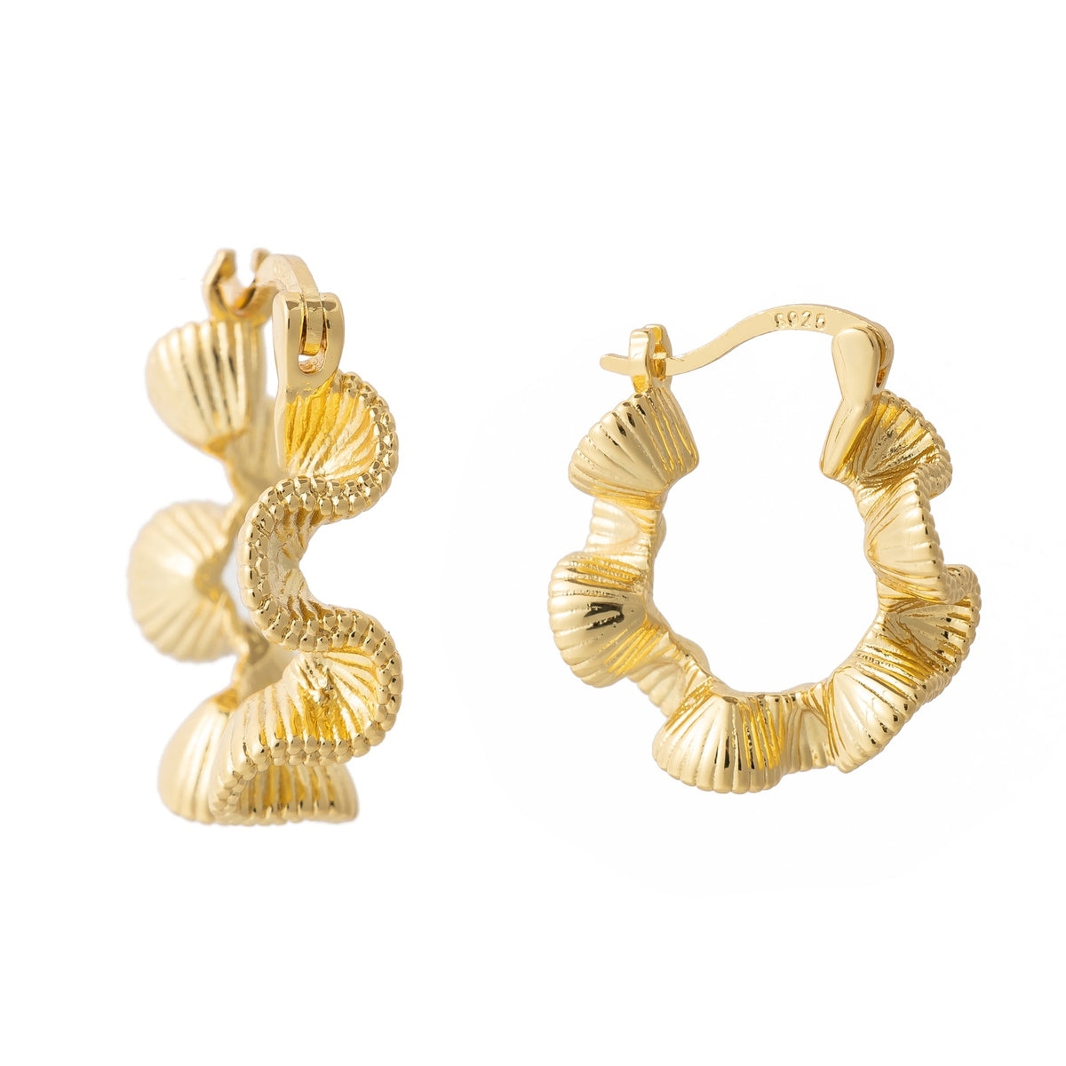 Wave Gold Earrings