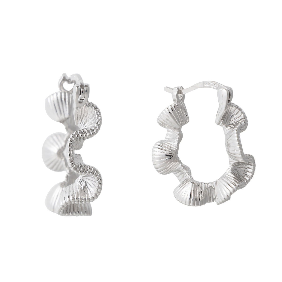 Wave Silver Earrings