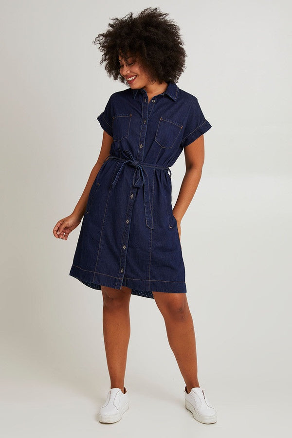 Everleigh Denim Dress/ Dark Wash