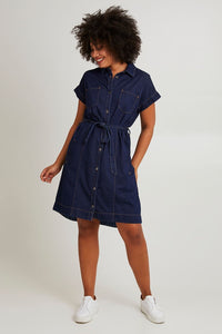 Everleigh Denim Dress/ Dark Wash