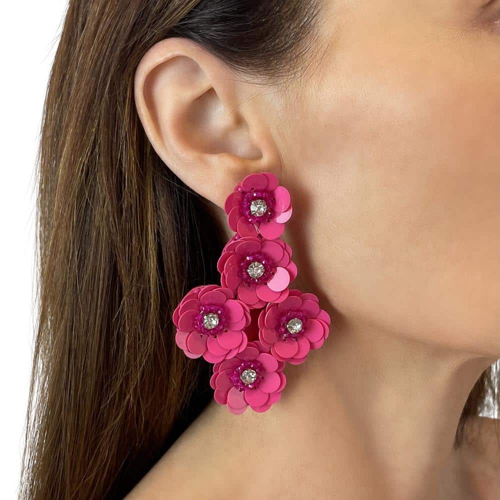 Milana Statement Earrings / Pink