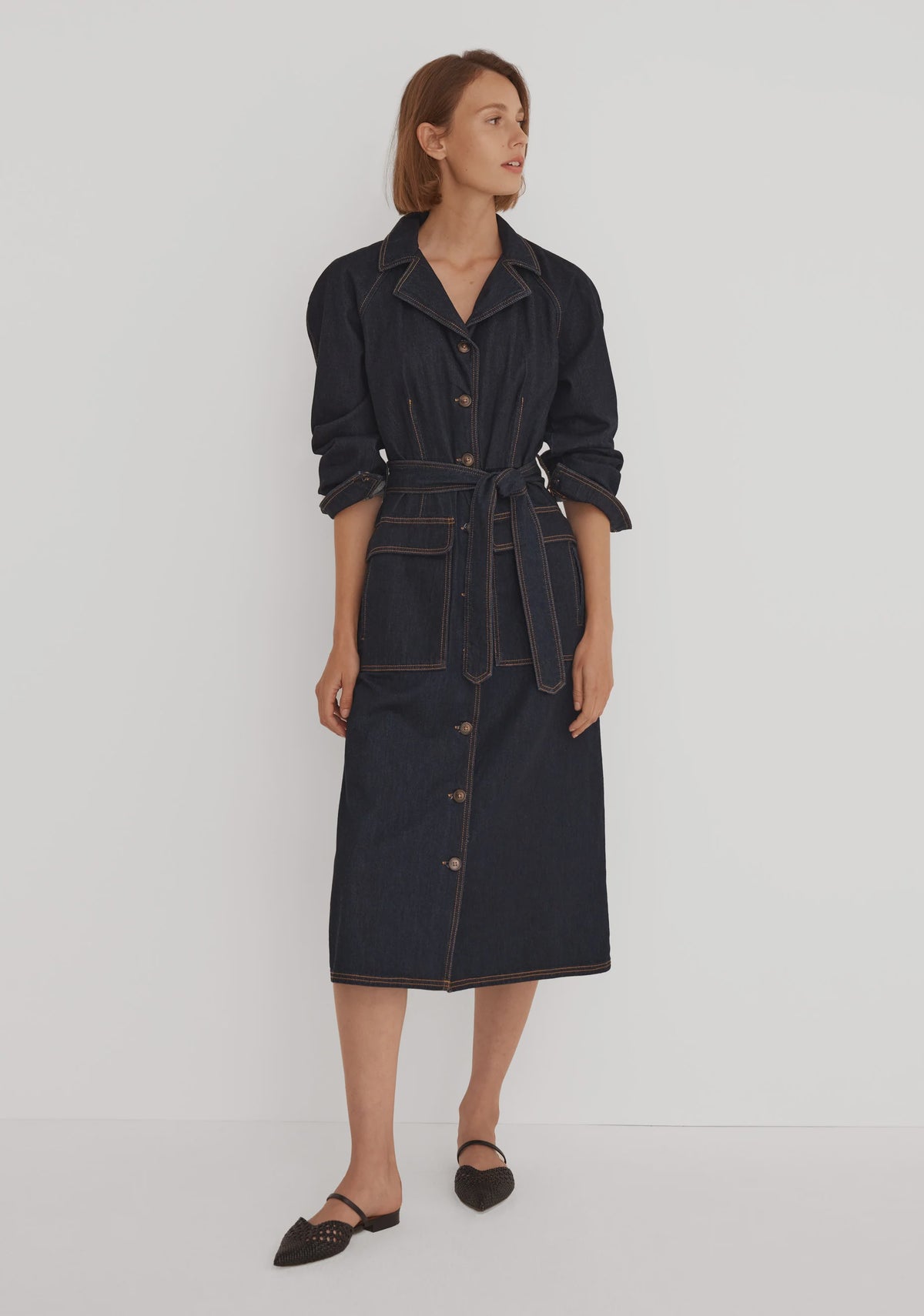 Boston Denim Shirt Dress / Indigo