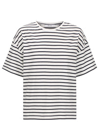 Archie Stripe Tee / Navy & White