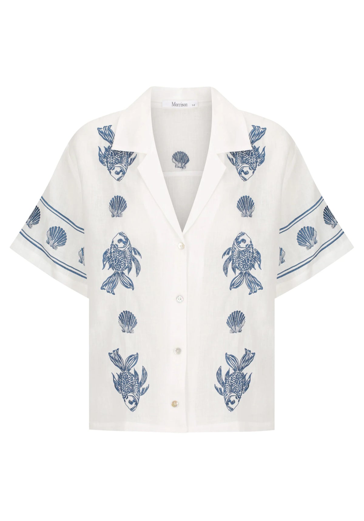 Alpheus Embroidered Shirt / White