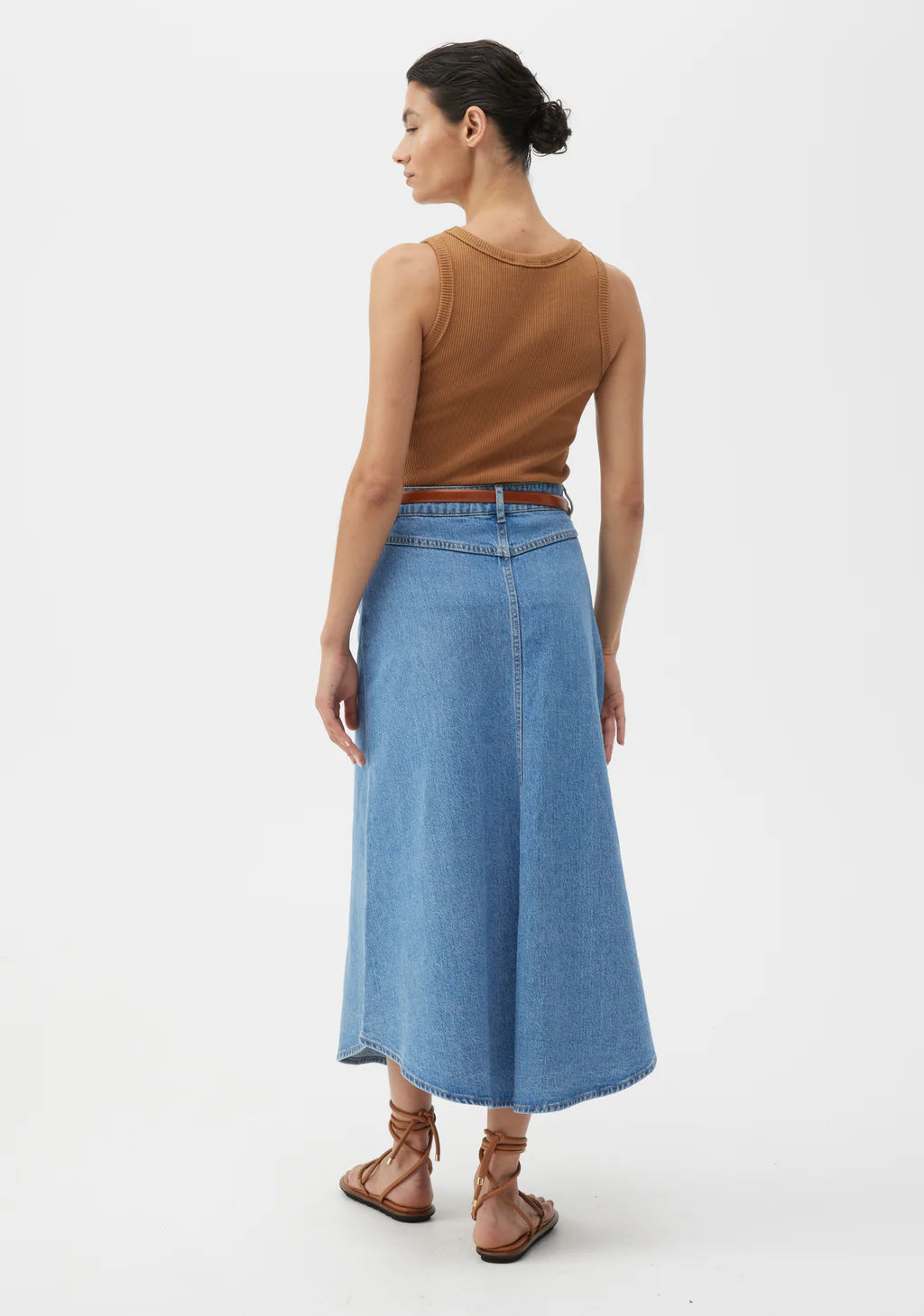 Clovelly Denim Skirt / Light Blue