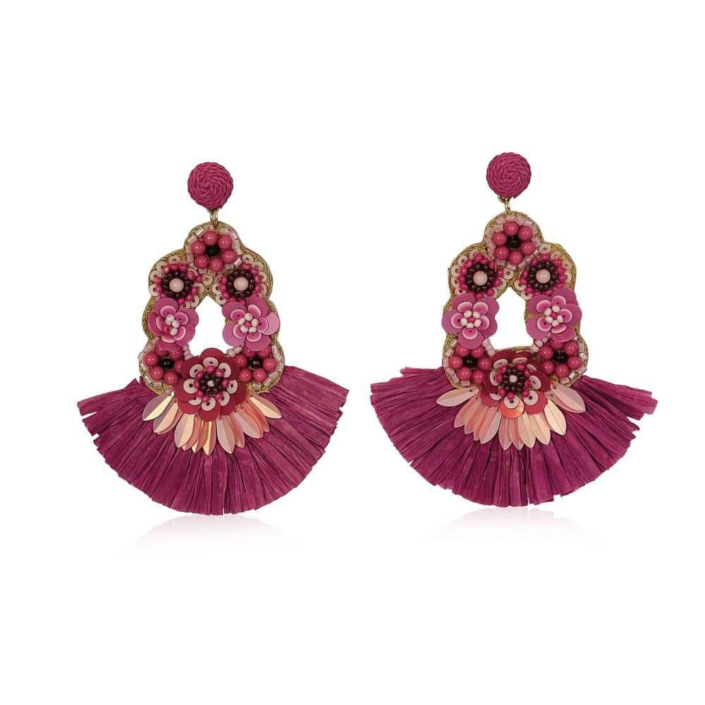 Pink Fiesta Statement Earrings