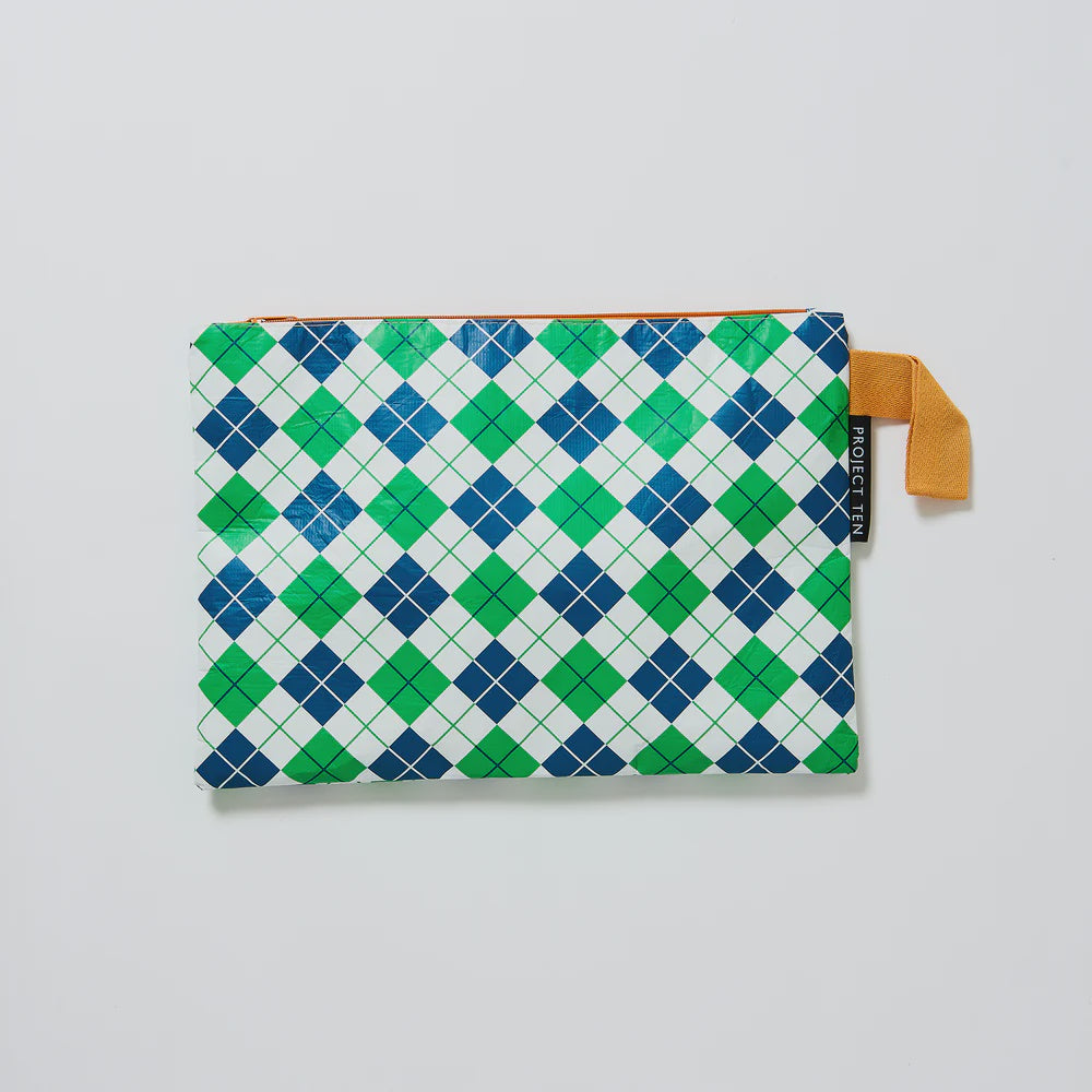 Argyle Zip Pouch