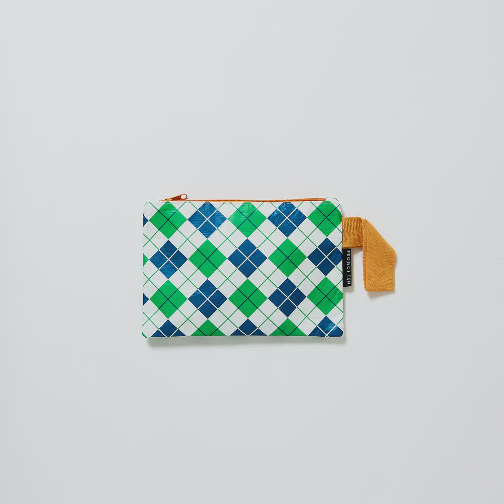 Argyle Mini Zip Pouch