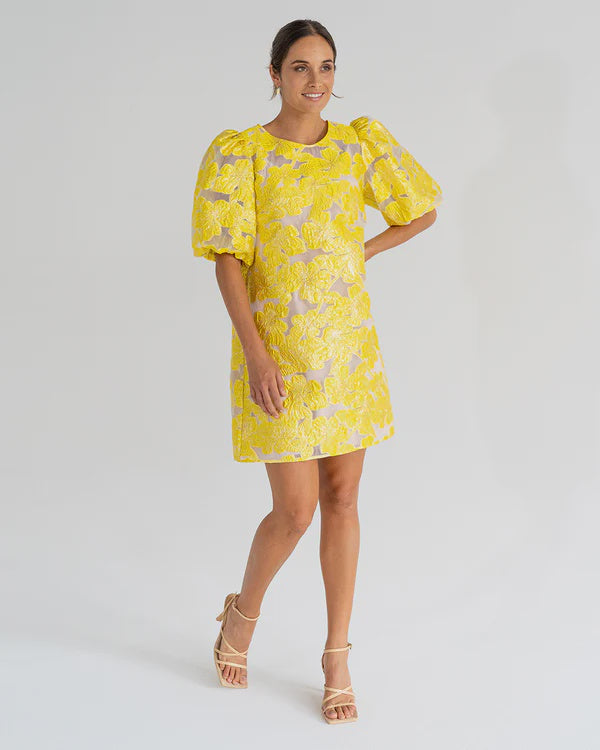 Rochelle Mini Dress / Sunglow Yellow