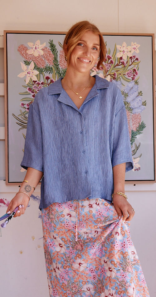 Arden Shirt / Cornflower