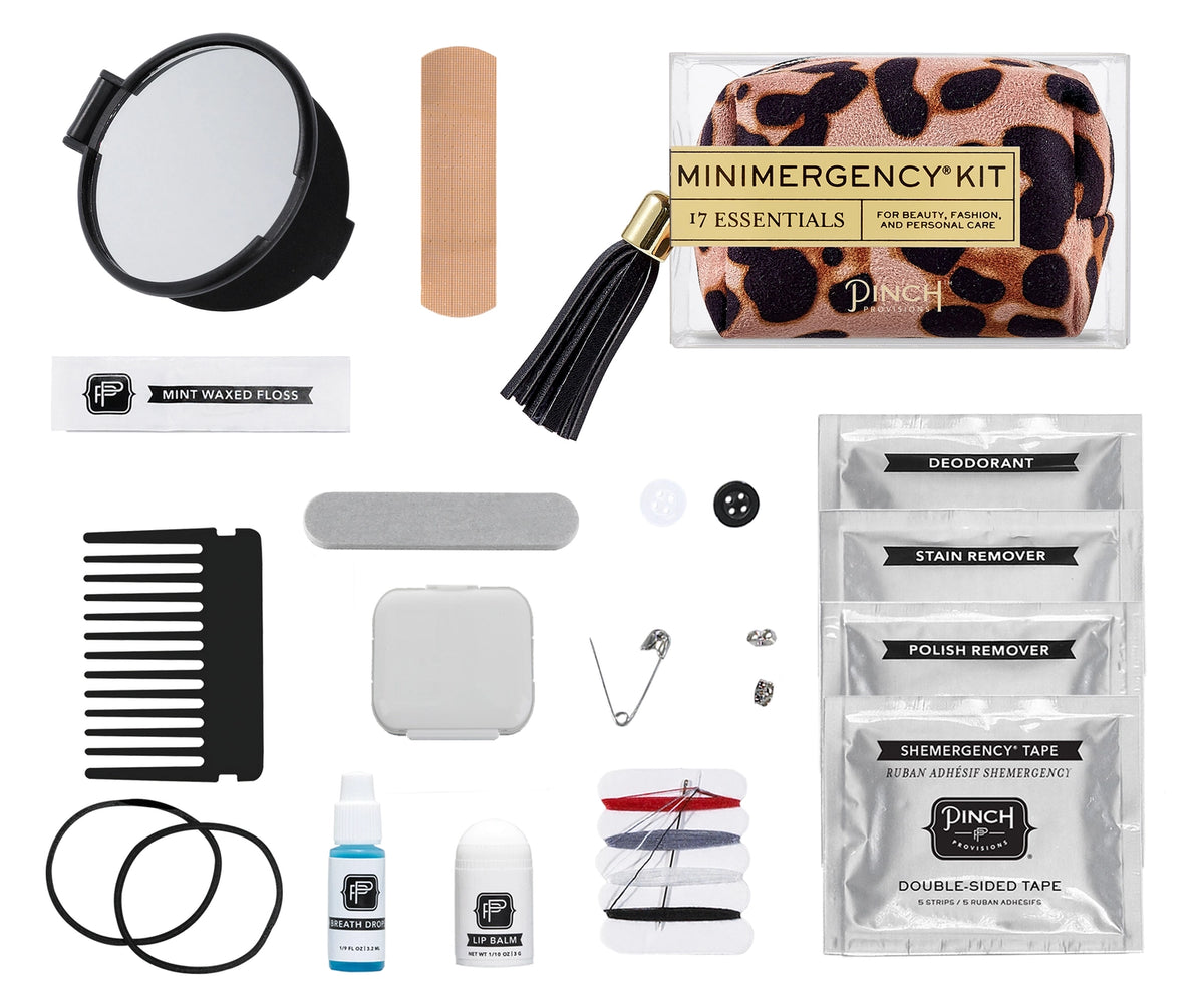 Blush Leopard Minimergency Kit