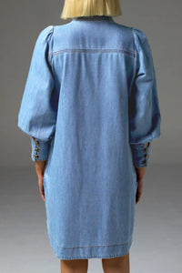 elocution dress / light washed denim