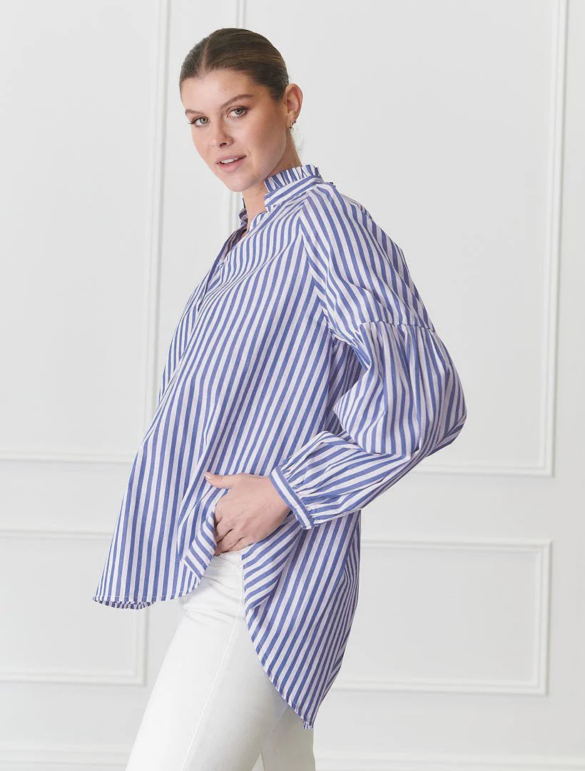 Kell Shirt / Blue & White Stripe