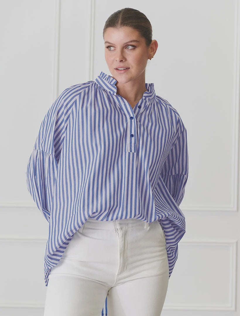 Kell Shirt / Blue & White Stripe