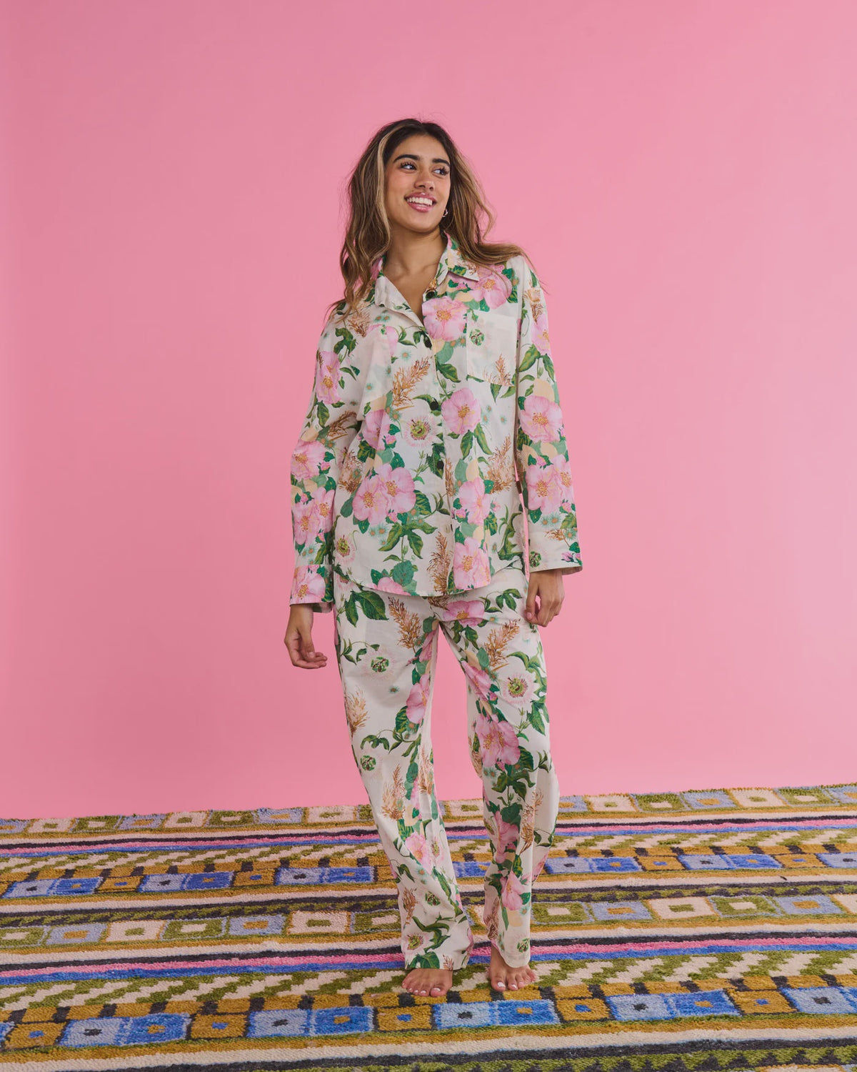 Sunday Stroll Organic Cotton L/S Shirt & Pant Pyjama Set