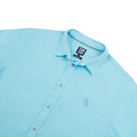 Sky Blue Linen Long Sleeve Shirt